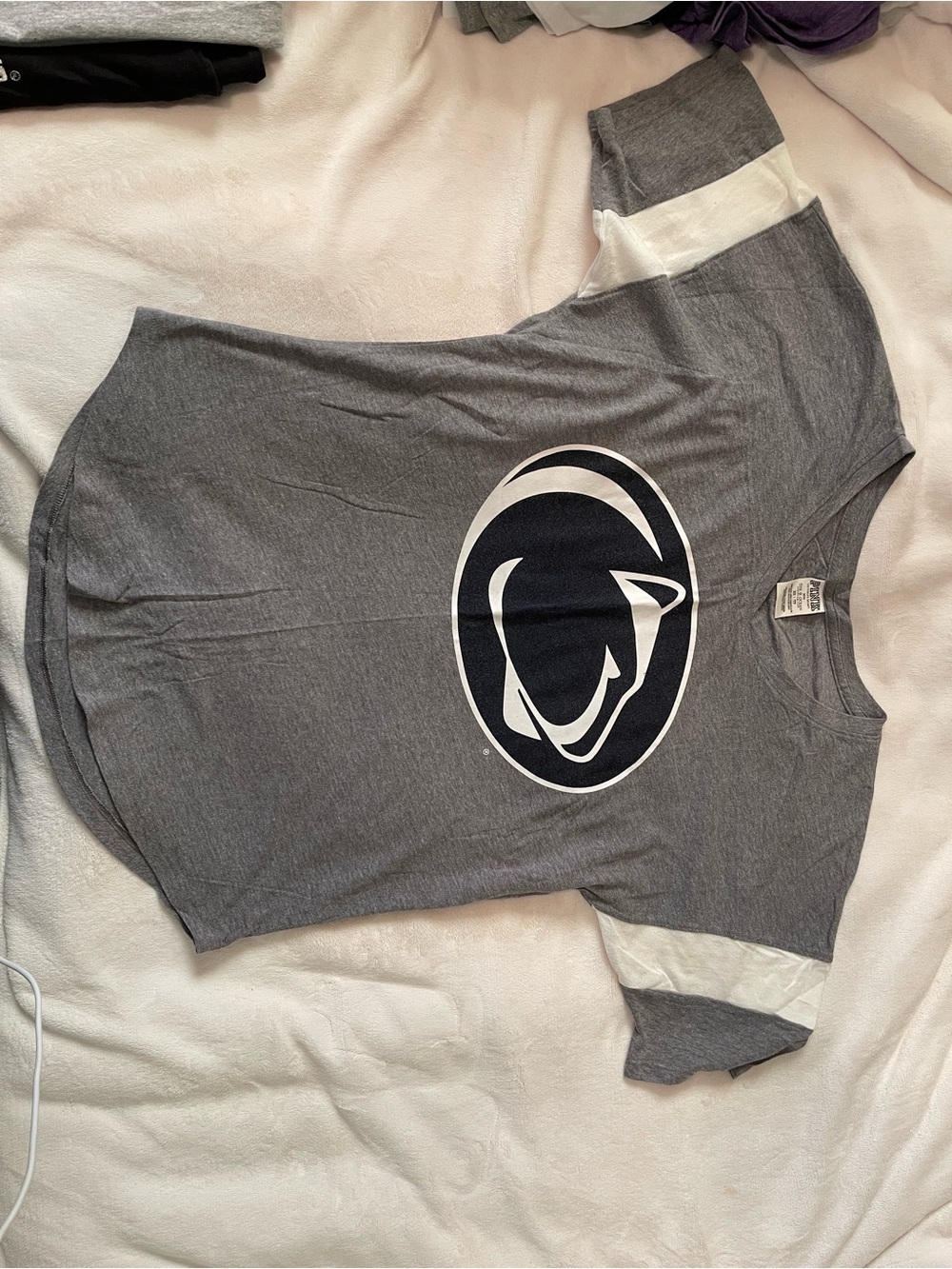 Gray Penn State Logo Tee